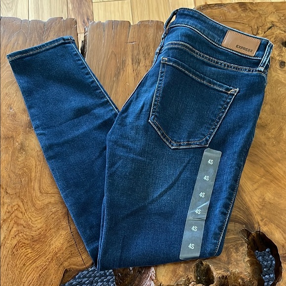 Express Denim - Express Blue Skinny Jeans with Tapered Leg